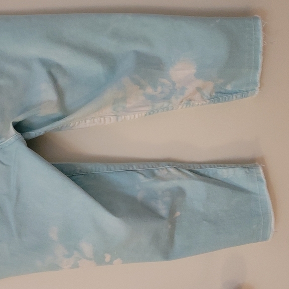 Nydj Bleached Cut-off Lift Tuck High Rise Denim Capri Pastel Jorts - Picture 7 of 12